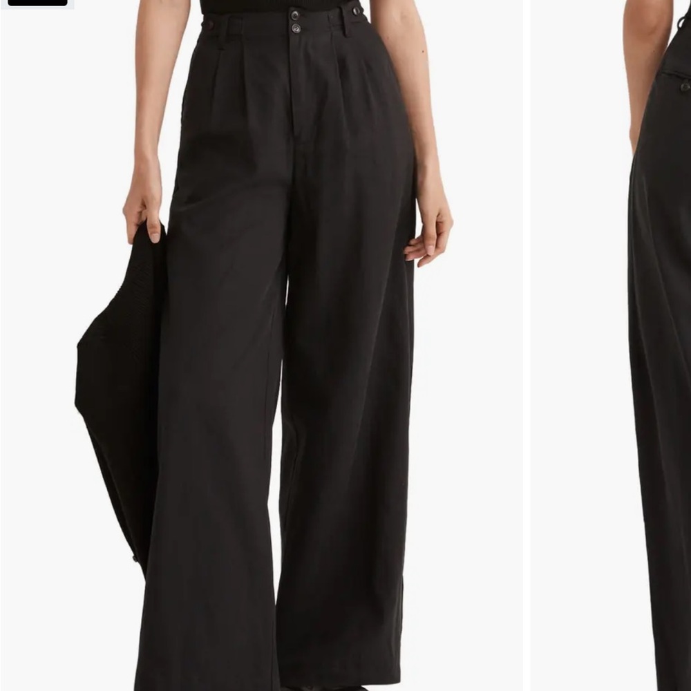 Madewell Harlow Black Wide-Leg Pants
